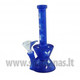 21cm Glass Bong with Crosses Matt blue 