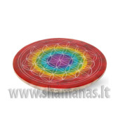 Stone Flower Of Life 7 Chakra Rings smilkalinė